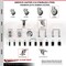 Service Caster 5 Inch 316SS Thermoplastic Rubber Swivel 1-1/2 Inch Stem Caster Set Brake SCC SCC-SS316EX20S514-TPRB-TLB-112-4 - alternate 2